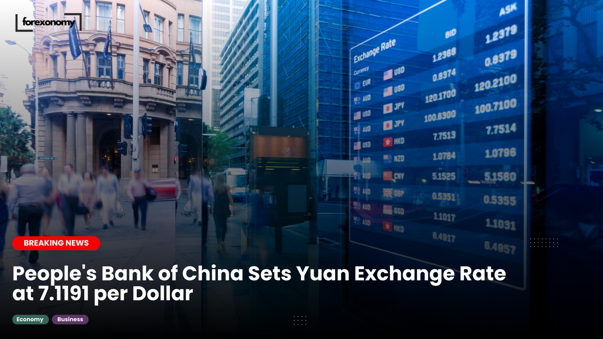 People's Bank of China Sets Yuan Exchange Rate at 7.1191 per Dollar