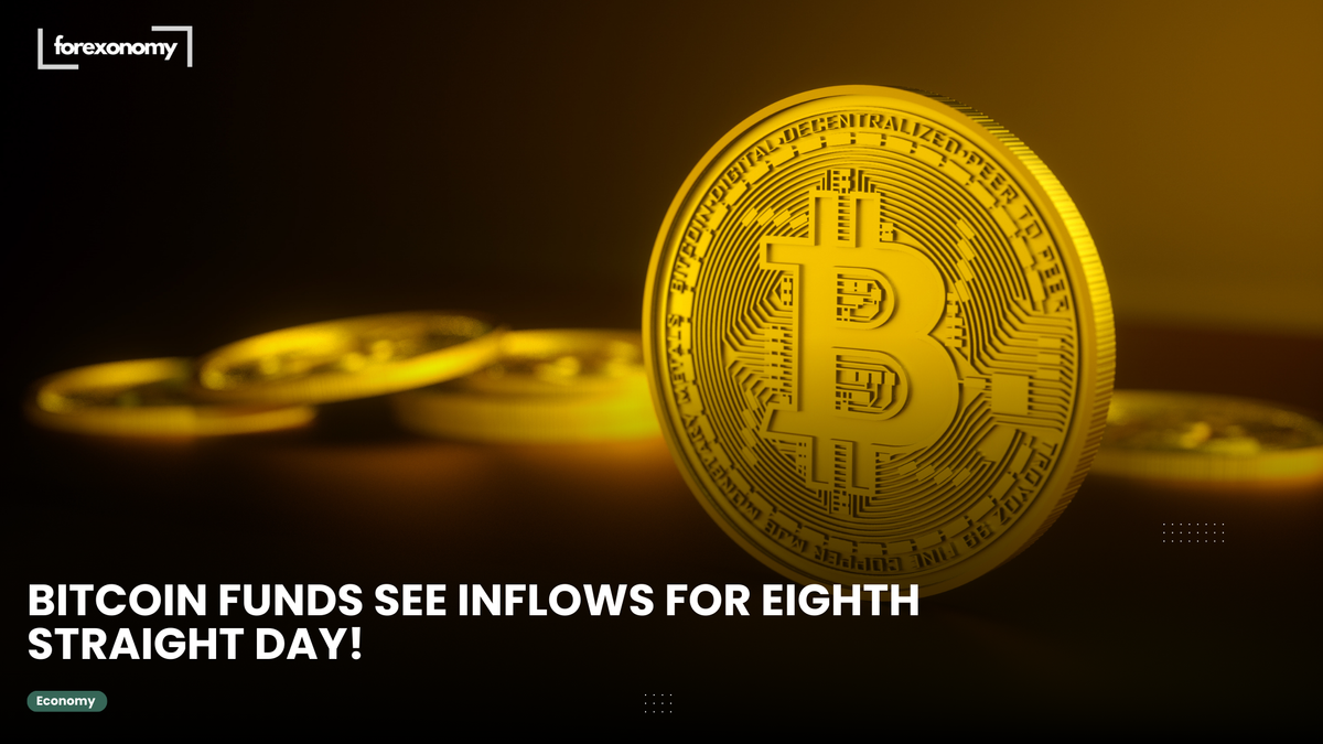 BITCOIN FUNDS SEE INFLOWS FOR EIGHTH STRAIGHT DAY!