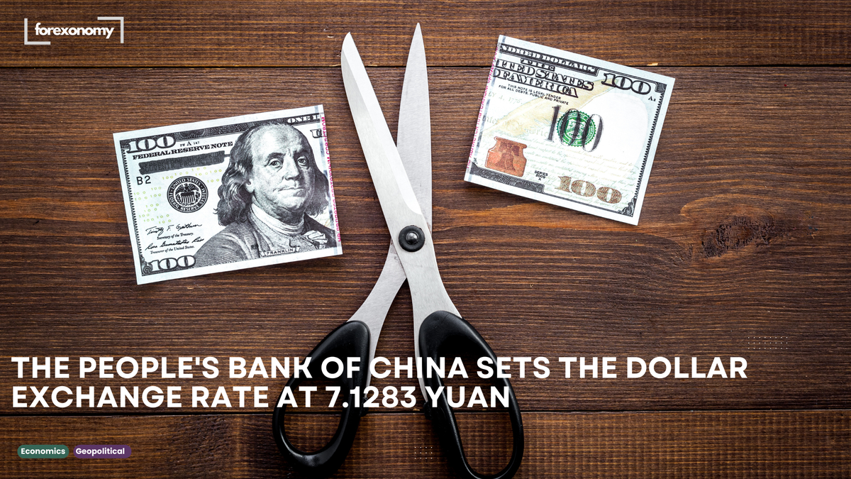 THE PEOPLE'S BANK OF CHINA SETS THE DOLLAR EXCHANGE RATE AT 7.1283 YUAN