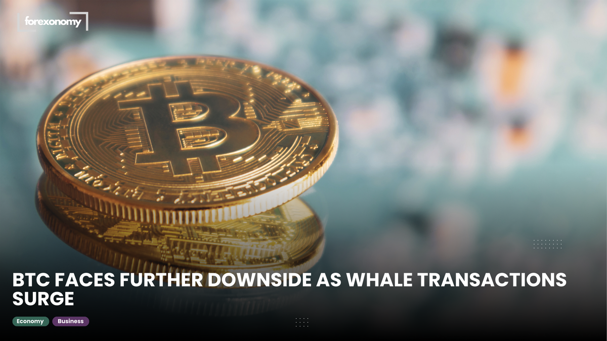 BTC FACES FURTHER DOWNSIDE AS WHALE TRANSACTIONS SURGE