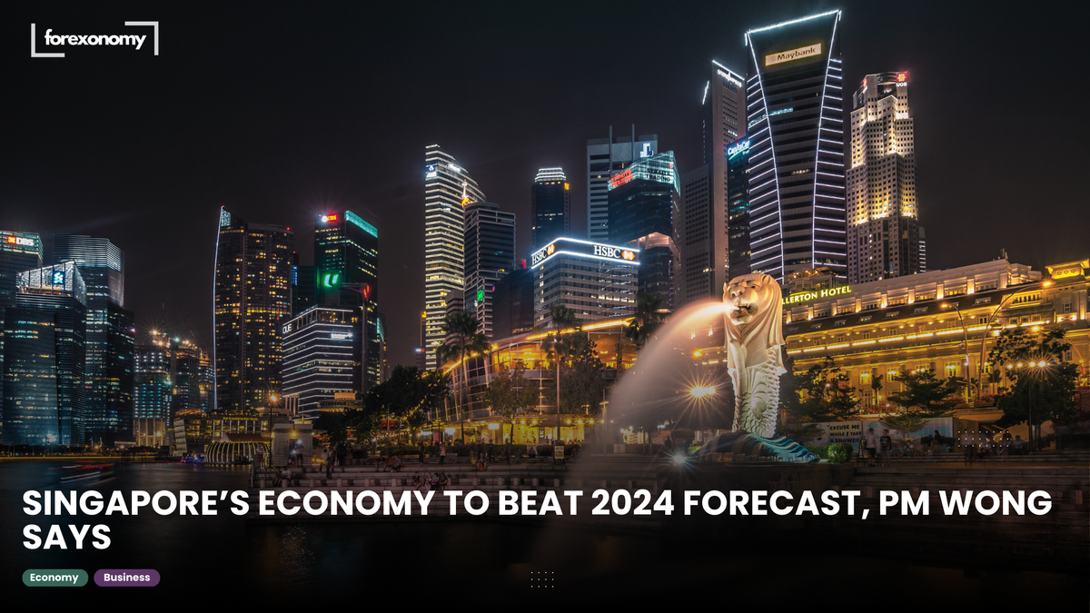 SINGAPORE’S ECONOMY TO BEAT 2024 FORECAST, PM WONG SAYS