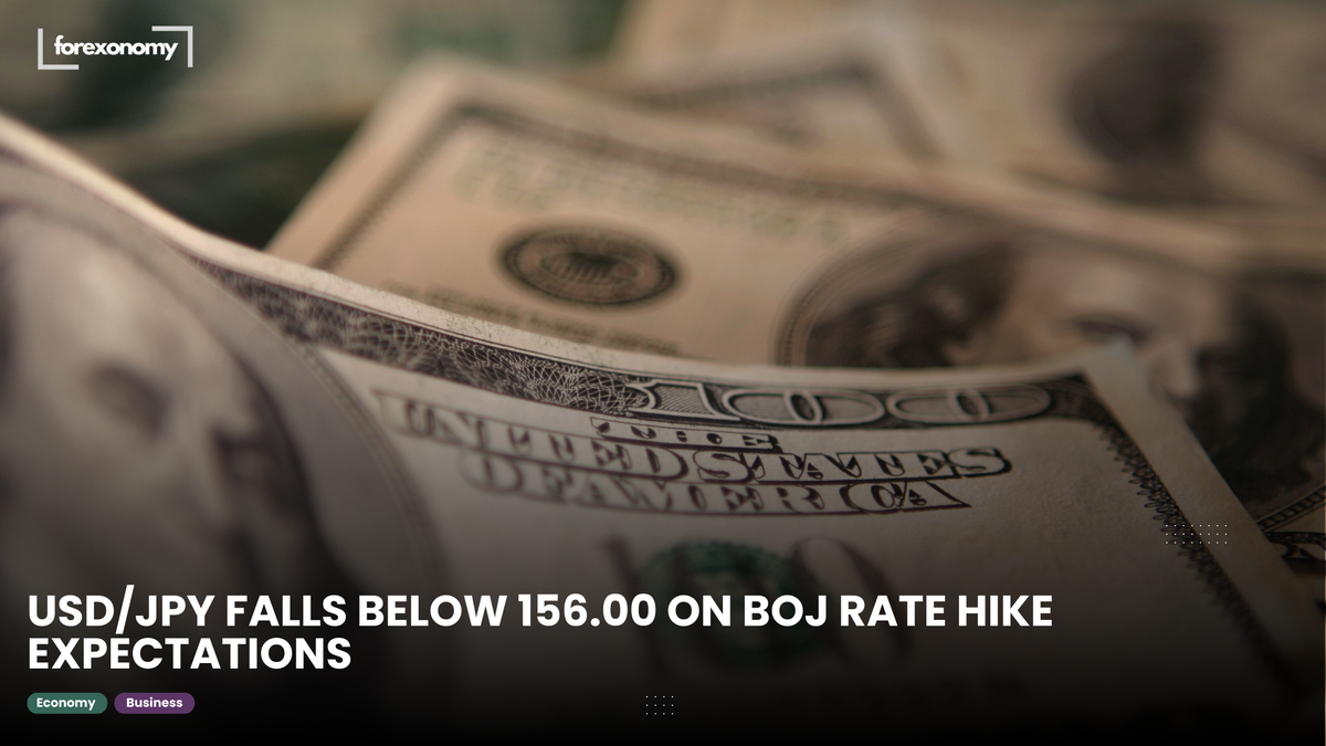 USD/JPY FALLS BELOW 156.00 ON BOJ RATE HIKE EXPECTATIONS