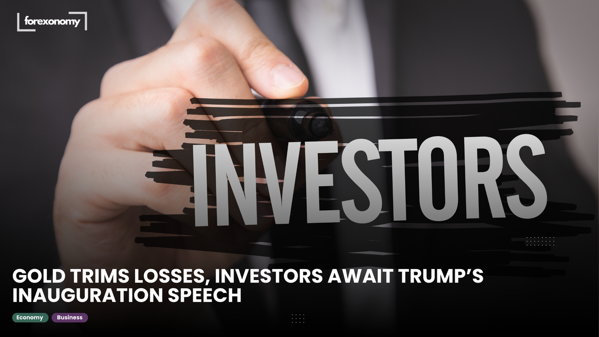 GOLD TRIMS LOSSES, INVESTORS AWAIT TRUMP’S INAUGURATION SPEECH