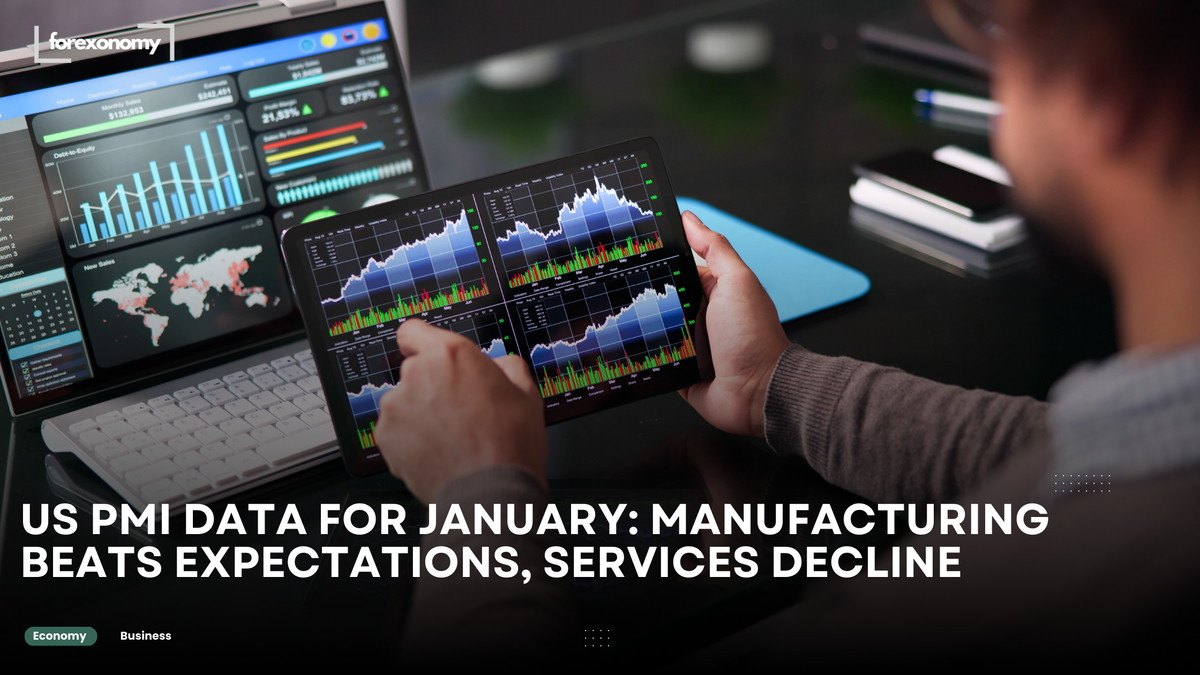 US PMI DATA FOR JANUARY: MANUFACTURING BEATS EXPECTATIONS, SERVICES DECLINE