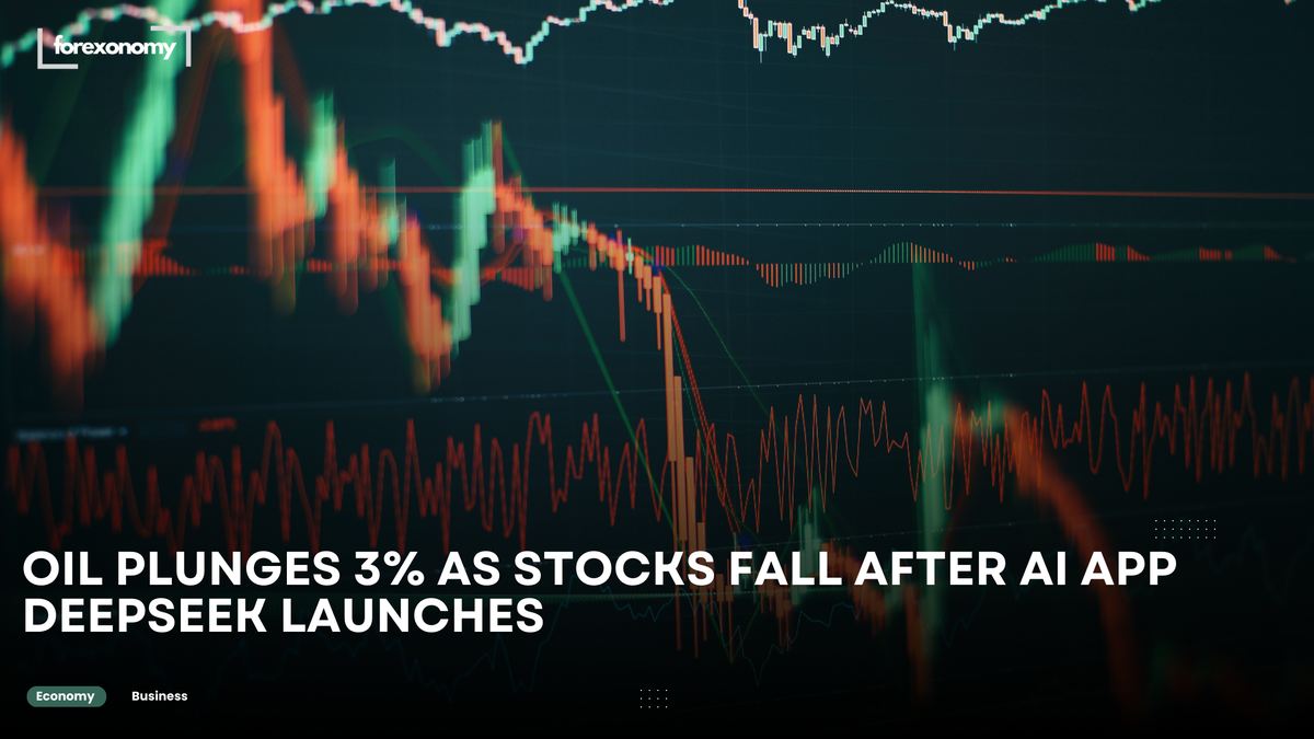 OIL PLUNGES 3% AS STOCKS FALL AFTER AI APP DEEPSEEK LAUNCHES