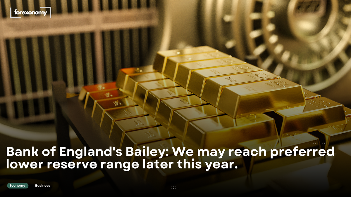 Bank of England's Bailey: We may reach preferred lower reserve range later this year.