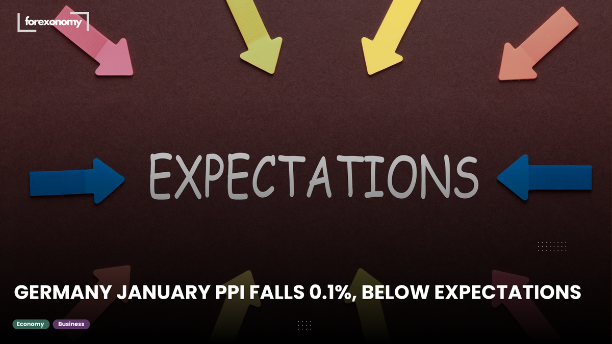 GERMANY JANUARY PPI FALLS 0.1%, BELOW EXPECTATIONS