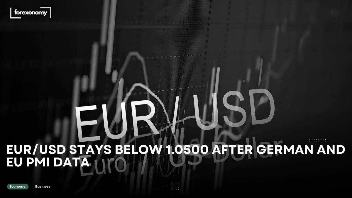 EUR/USD STAYS BELOW 1.0500 AFTER GERMAN AND EU PMI DATA