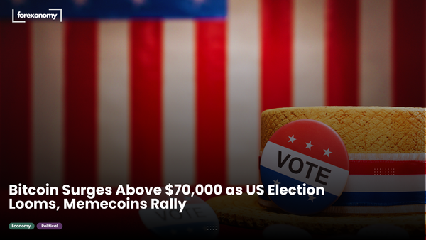 Bitcoin Surges Above $70,000 as US Election Looms, Memecoins Rally