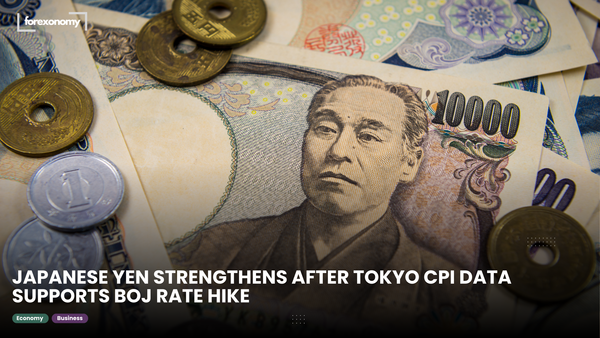 JAPANESE YEN STRENGTHENS AFTER TOKYO CPI DATA SUPPORTS BOJ RATE HIKE