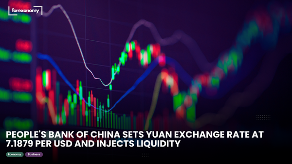 PEOPLE'S BANK OF CHINA SETS YUAN EXCHANGE RATE AT 7.1879 PER USD AND INJECTS LIQUIDITY