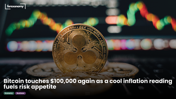 Bitcoin touches $100,000 again as a cool inflation reading fuels risk appetite