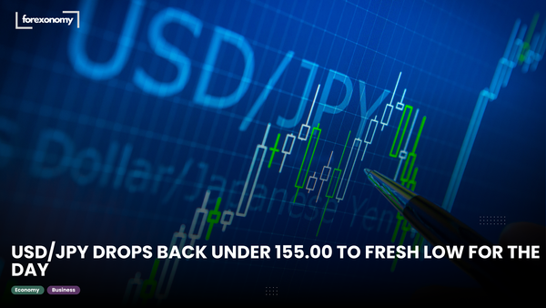 USD/JPY DROPS BACK UNDER 155.00 TO FRESH LOW FOR THE DAY