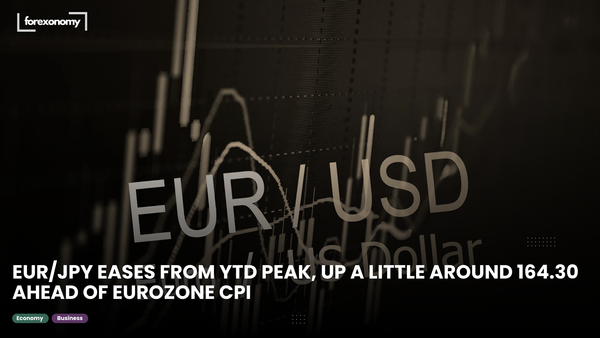 EUR/JPY EASES FROM YTD PEAK, UP A LITTLE AROUND 164.30 AHEAD OF EUROZONE CPI
